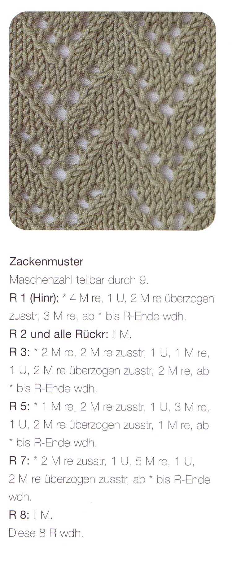 Strickzubehör zum Muster stricken