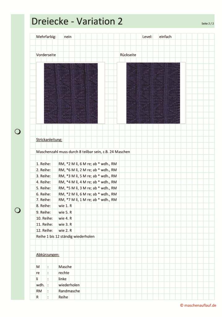 Dreiecke Variation 2 - Seite 2