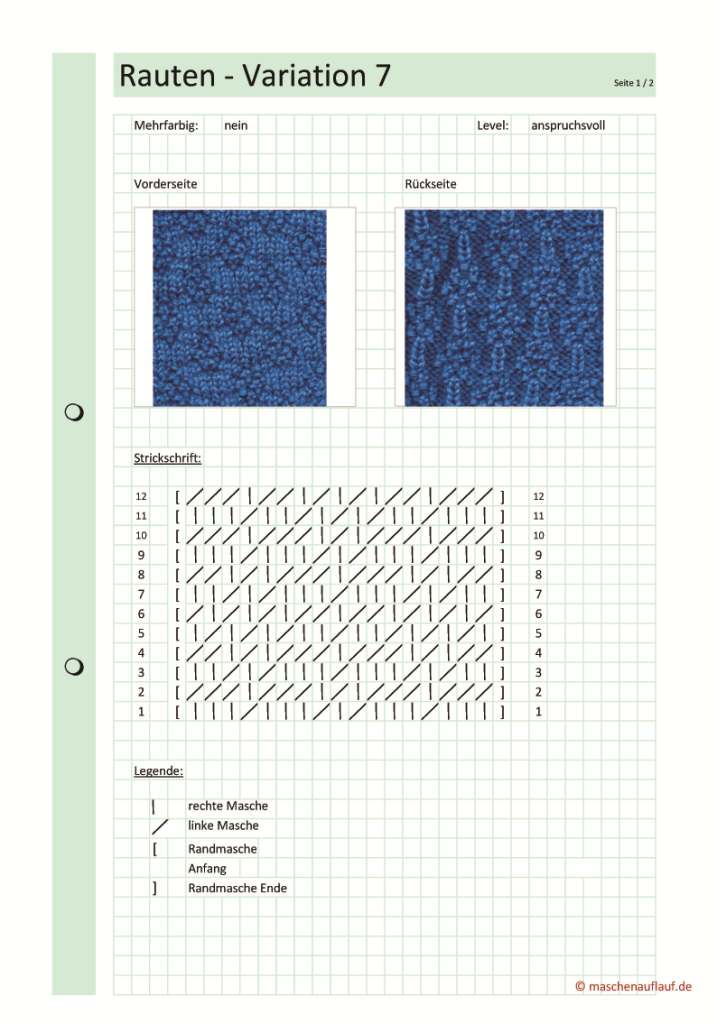 Rauten Variation 7 - Seite 1