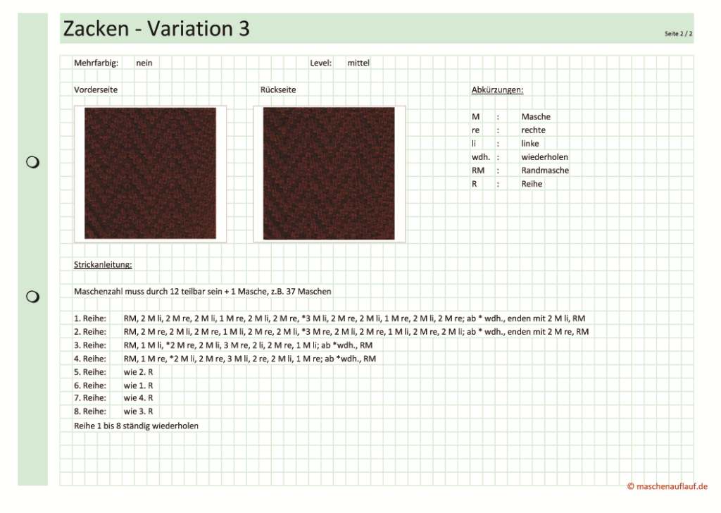 Zacken Variation 3 - Seite 2