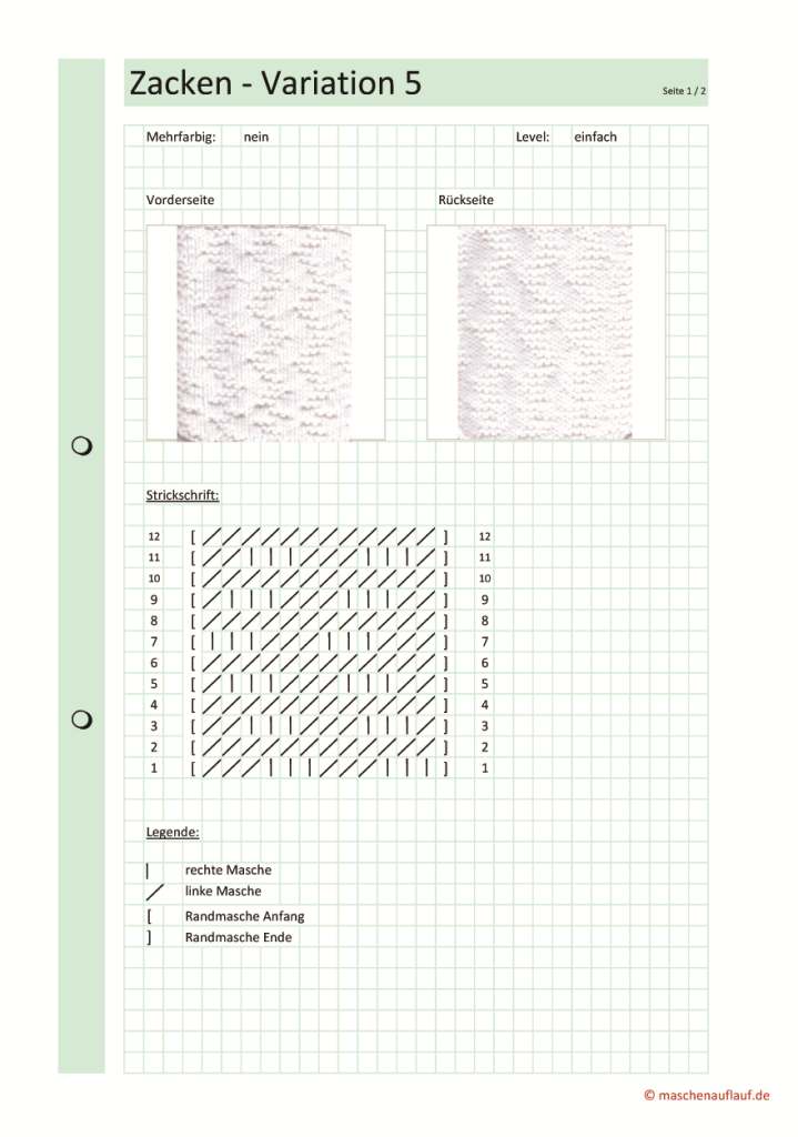 Zacken Variation 5 - Seite 1