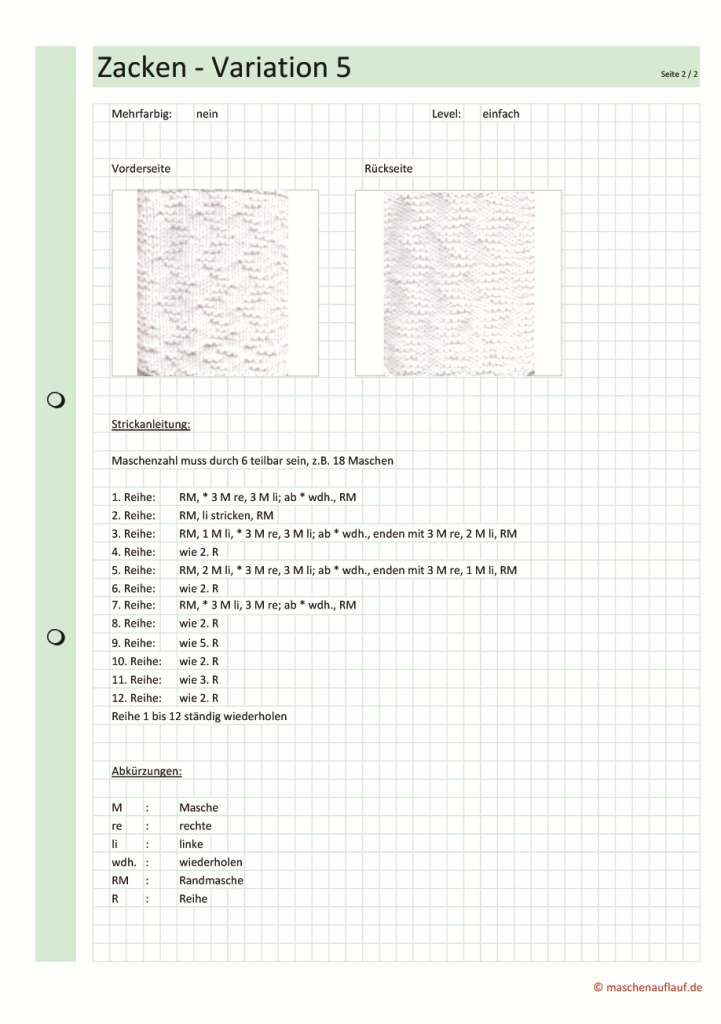 Zacken Variation 5 - Seite 2