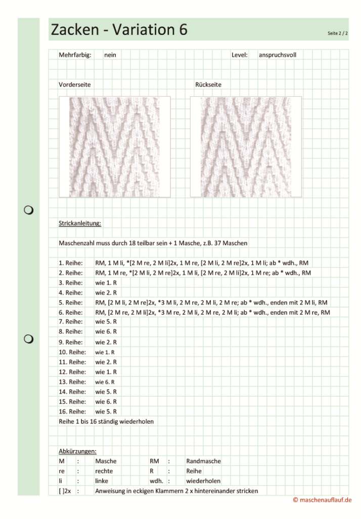 Zacken Variation 6 - Seite 2
